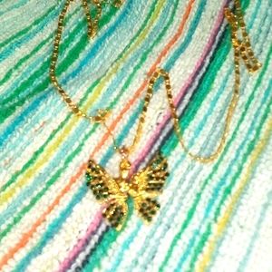 20-in long 2 mm gold filled butterfly necklace